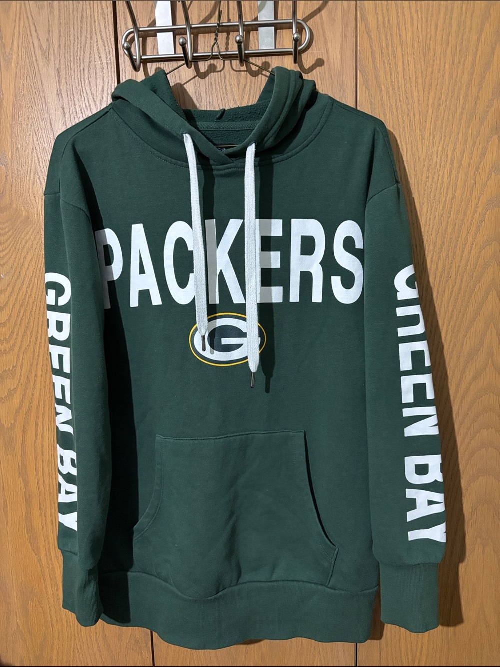 NFL Green Bay  'PACKERS' Crewneck Hoodie with White Lettering small